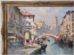 Słoneczne popołudnie na weneckich kanałach - Randolf Wehn (1911–1987)