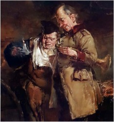 Malarstwo Aukcyjne! Próba Wina - Dickmeis Gerhard (Heinsberg 1918 - 1978 Jülich)