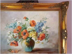Kompozycja wiosennych kwiatów w wazonie - Hedwig Petermann *1877