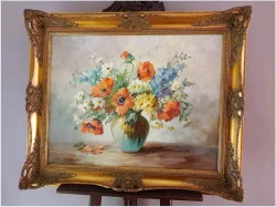 Kompozycja wiosennych kwiatów w wazonie - Hedwig Petermann *1877