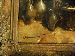 UWAGA, WYPRZEDAŻ KOLEKCJI! STARUSZEK GRAJĄCY NA CYTRZE  - DICKMEIS GERHARD (1918 – 1978)