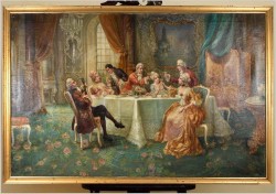 Stare Malarstwo Rokoko! Muzyka Śpiew i Wino - Stephan Sedláček (1868-1936 Wien)