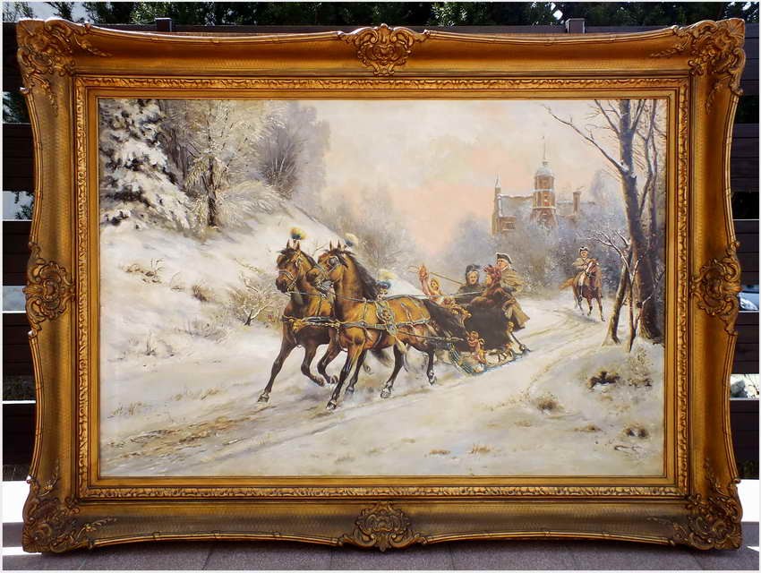 WYJAZD Z ZAMKU ~ ULPIANO CHECA  SANZ (Spanish, 1860-1916)