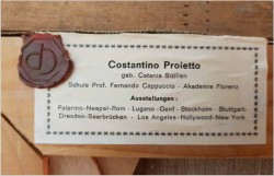 MALARSTWO SZPACHLOWE!!! LAGO MAGGIORE ASCONA - Constantino PROIETTO (1910-1979)