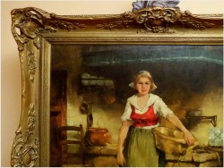 SCENA RODZAJOWA! DICKMEIS GERHARD (1918-1978r.)