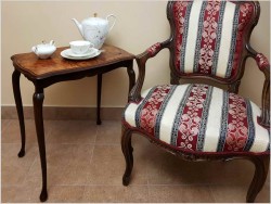 Trzy Stoliki Kawowo-Herbaciane z Intarsją - Trojaki | Ludwik Filip XV.