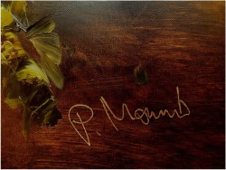 PAŁACOWE MALARSTWO! KWIATY W WAZONIE - Ingfried Paul HENZE-MORRO (1925-2013) CERTYFIKAT!