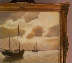 Marynistyka! Łodzie Żaglowe na Redzie Büsum  - E.R. Schürmann *1898