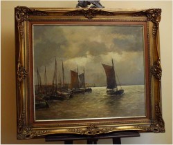 POLECAMY MARYNISTYKĘ! ŁODZIE ŻAGLOWE NA MORZU - E.R. SCHÜRMANN *1898