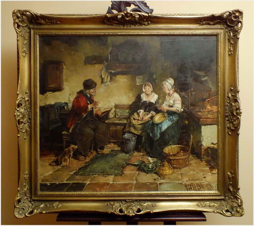 POSZUKIWANE MALARSTWO RODZAJOWE! - DICKMEIS GERHARD (Heinsberg 1918 – 1978 Jülich)