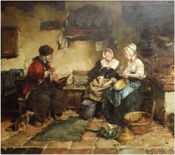 POSZUKIWANE MALARSTWO RODZAJOWE! - DICKMEIS GERHARD (Heinsberg 1918 – 1978 Jülich)