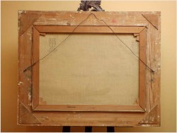 MEGA RARYTAS! ZIMA, DZIKI NA SKRAJU LASU  - WILLI LORENZ *1901r.