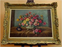 PIĘKNE RÓŻE W WAZONIE ~ MAURCE GOVERS (Ecole de Belgium)