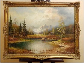 WYJĄTKOWE MALARSTWO! DACHAUER MOOS - GUSTAW WEISS/GUWE (100cmx70cm)