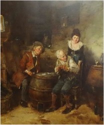 POZYCJA GODNA POLECANIA! GRA W KARTY - DICKMEIS GERHARD (Heinsberg 1918 – 1978 Jülich)