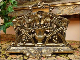 FRANCUSKI MOSIĘŻNY LISTOWNIK ART NOUVEAU DO BIURA!