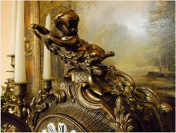 POLECAMY! PAŁACOWY ZEGAR Z KANDELABRAMI - (FHS HERMLE &SOHN) 15KG