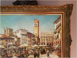 UNIKAT! PIAZZA DELLA ERBE, VERONA - HANS WOLF (1921 IN GRAZ; † 1972 EBENDA)