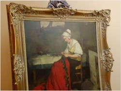 MALARSTWO AUKCYJNE! - SCENA RODZAJOWA! DICKMEIS GERHARD (1918-1978r.)