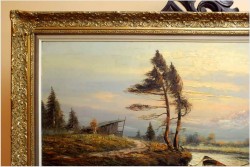 POLECAMY MALARSTWO PANORAMICZNE ! ZACHÓD SŁOŃCA - oryg CAROL SPREE 1907r.