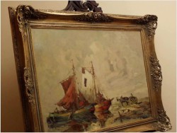 Łodzie na morzu północnym - Rudolf Priebe (Kiew 1889-1964 Hamburg)
