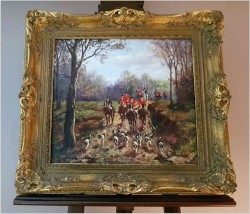 WYJĄTKOWY OBRAZ! WYJAZD NA POLOWANIE - KARL MOHR *1922