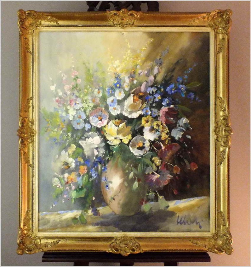 ZOBACZ! WYJĄTKOWA SALONOWA MARTWA NATURA - BUKIET WIOSENNYCH KWIATÓW, NIEMCY XXw.