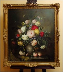 MEGA RARYTAS! BUKIET FLAMANDZKICH KWIATÓW - GERHARD MERFORT *1927