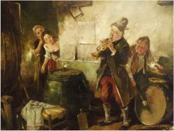 RARYTAS! MUZYKA I WINO - DICKMEIS GERHARD (Heinsberg 1918 – 1978 Jülich)