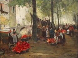 MEGA RARYTAS! BLUMENMARKT AMSTERDAM ~ ORG. GERHARD DICKMEIS (1918-1978)