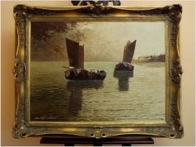 Wyjście z portu w słońcu ~ GRABONÉ Arnold (1896-1982)