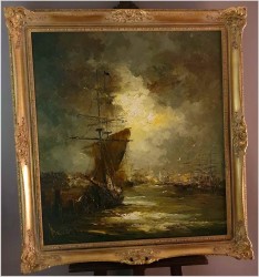 Żaglowiec Na Redzie - Johannes Hubertus Hendrikus BÉVORT (1917-1996)