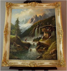 POLECAMY DO KOLEKCJI! WĘDKARZ W PITZTAL - GUSTAW WEISS/GUWE (1886-1973)