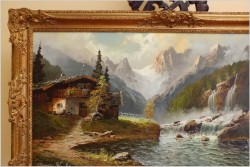 WASSERFALL IM PITZTAL ~ GUSTAW WEISS/GUWE (114cm x 64cm)