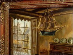 MALARSTWO RODZAJOWE - CURT AUGUST LANDWERH (Hereford 1920 - 1988)