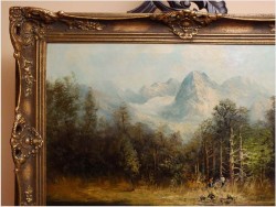 ROMANTYZM! PEJZAŻ ZE SZTAFAŻEM ~ KARL SCHMIDBAUER (Österreich 1921-1998)