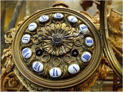 MEDALOWY WYJĄTKOWY ZEGAR FIGURALNY - BRĄZ (JAPY FRERES 1840r.) ZIELONY ONYX!