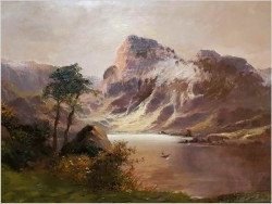 Malarstwo Aukcyjne! Piękny Romantyczny Krajobraz - Alfred Poell (Österreich,1867-1929)