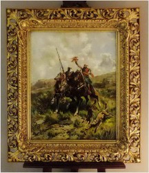 Orientalizm w Malarstwie! Beduińscy Jeźdźcy - John Lewis Shonborn (1855 - 1931)