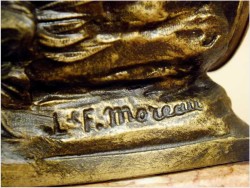 POLECAMY! FRANCUSKI ZEGAR KOMINKOWY Z WAZAMI ~  L&F MOREAU XIXw.