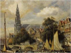 POLECAMY! ANSICHT VON ANTWERPEN - MAX GAISSER (AUGSBURG 1857-1922 MUNICH)