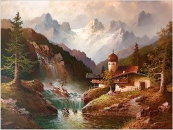 Wodospady W Pitztal z Widokiem na Wildgrat - Gustaw Weiss/Guwe XXL