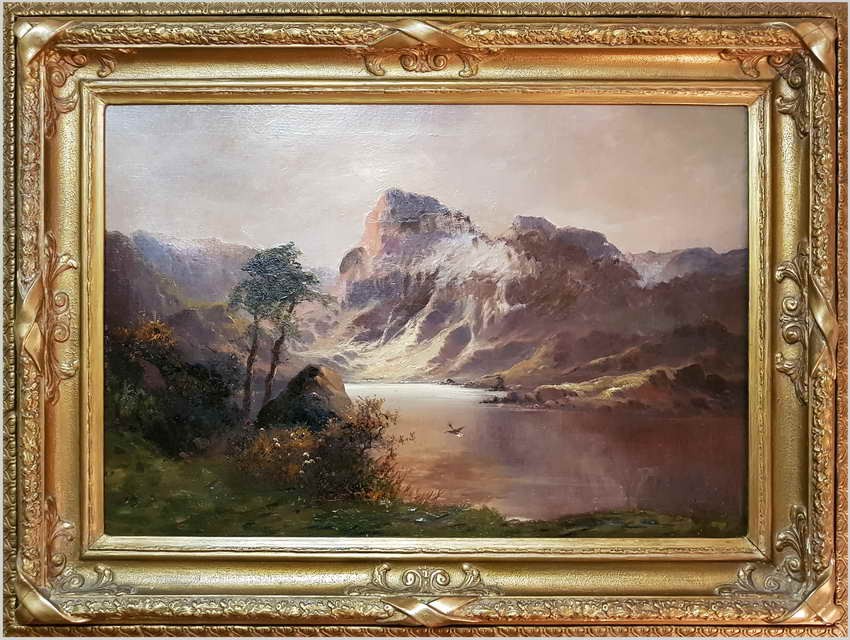 Malarstwo Aukcyjne! Piękny Romantyczny Krajobraz - Alfred Poell (Österreich,1867-1929)