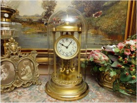 KOLUMNOWY DUŻY ZEGAR ROCZNY 400 DNIOWY KERN&SOHN 1951r (Zobacz film!)