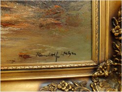 PEJZAŻ Z KROWAMI, RANDOLF WEHN 1911r.- CERTYFIKAT!