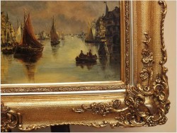 HOLLÄNDISCHE HAFENSTADT - HENRI CARNIER, Karl Kaufmann (Österreich, 1843–1901/05)