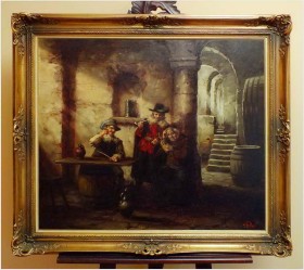 MEGA ROZMIAR! PRÓBA WINA U MNICHA - Willi DEPRÉ (1922-1995) + Originalbrief!