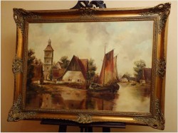 POLECAMY! PERFEKCYJNY KRAJOBRAZ, MARINA - MALARSTWO NIEMIECKIE, MESSNER XXw.