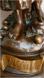 STARA FIGURA Z PRAWDZIWEGO BRĄZU 28KG - HIPPOLYTE MOREAU (1832-1927) ORYGINAŁ XIXw!