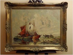 Łodzie na morzu północnym - Rudolf Priebe (Kiew 1889-1964 Hamburg)